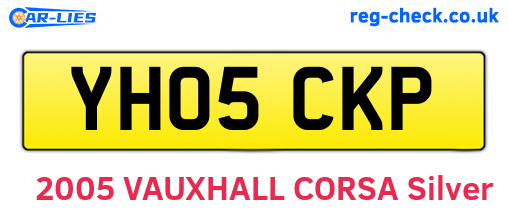 YH05CKP are the vehicle registration plates.