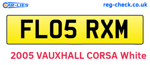 FL05RXM are the vehicle registration plates.