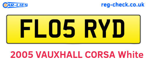 FL05RYD are the vehicle registration plates.
