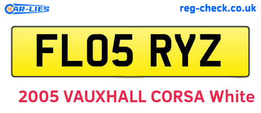 FL05RYZ are the vehicle registration plates.