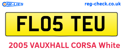 FL05TEU are the vehicle registration plates.