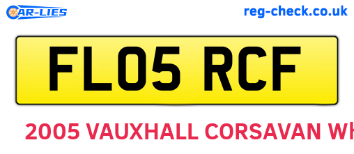 FL05RCF are the vehicle registration plates.