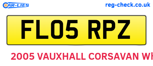FL05RPZ are the vehicle registration plates.