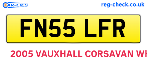 FN55LFR are the vehicle registration plates.