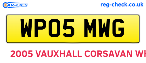 WP05MWG are the vehicle registration plates.