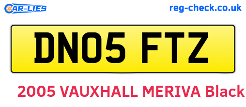 DN05FTZ are the vehicle registration plates.