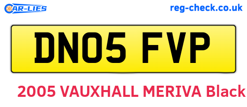 DN05FVP are the vehicle registration plates.