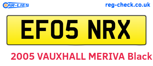 EF05NRX are the vehicle registration plates.