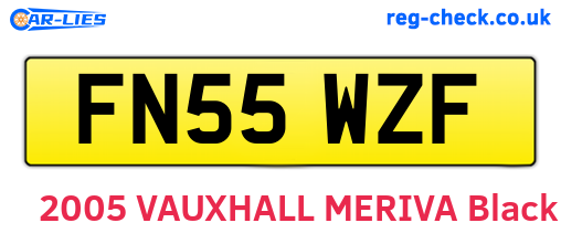 FN55WZF are the vehicle registration plates.