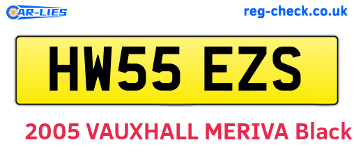 HW55EZS are the vehicle registration plates.