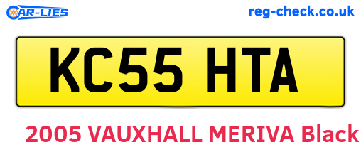 KC55HTA are the vehicle registration plates.