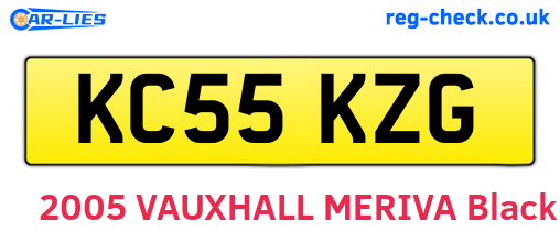 KC55KZG are the vehicle registration plates.
