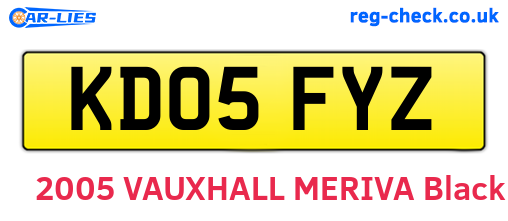 KD05FYZ are the vehicle registration plates.