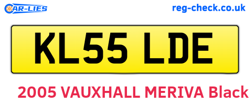 KL55LDE are the vehicle registration plates.