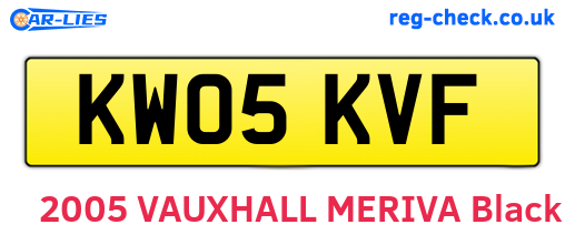 KW05KVF are the vehicle registration plates.