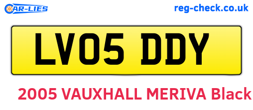 LV05DDY are the vehicle registration plates.