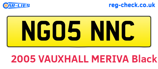 NG05NNC are the vehicle registration plates.