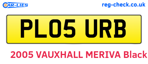 PL05URB are the vehicle registration plates.