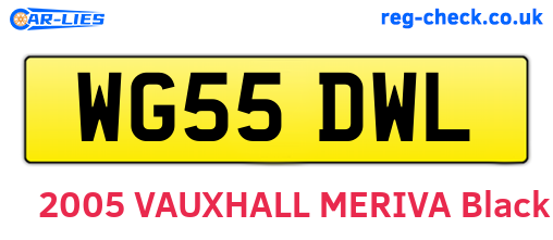 WG55DWL are the vehicle registration plates.