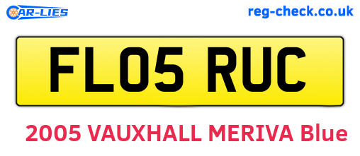 FL05RUC are the vehicle registration plates.