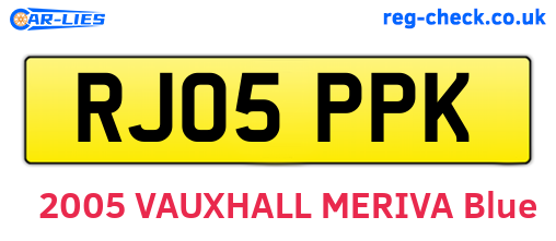 RJ05PPK are the vehicle registration plates.