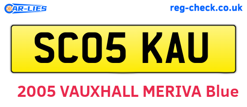 SC05KAU are the vehicle registration plates.