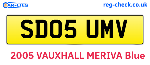 SD05UMV are the vehicle registration plates.