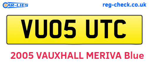 VU05UTC are the vehicle registration plates.