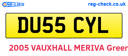 DU55CYL are the vehicle registration plates.