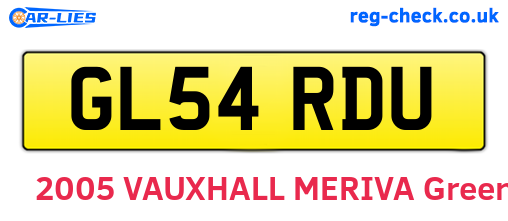 GL54RDU are the vehicle registration plates.