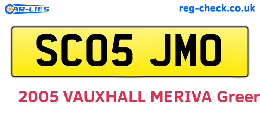 SC05JMO are the vehicle registration plates.