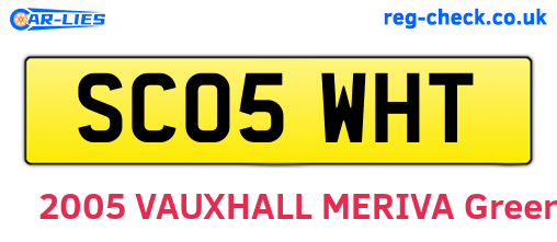 SC05WHT are the vehicle registration plates.