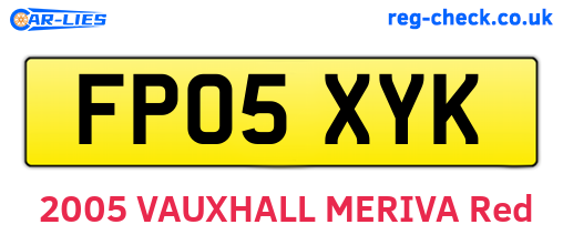 FP05XYK are the vehicle registration plates.