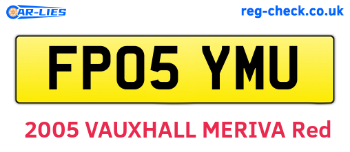 FP05YMU are the vehicle registration plates.