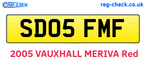 SD05FMF are the vehicle registration plates.