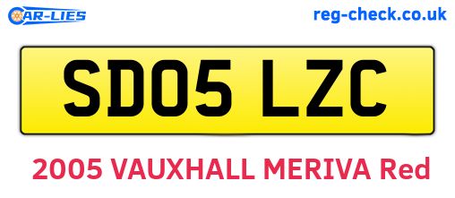 SD05LZC are the vehicle registration plates.