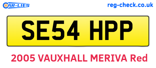 SE54HPP are the vehicle registration plates.