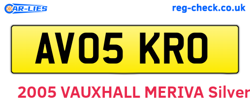 AV05KRO are the vehicle registration plates.