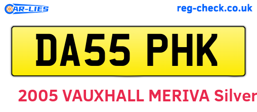 DA55PHK are the vehicle registration plates.