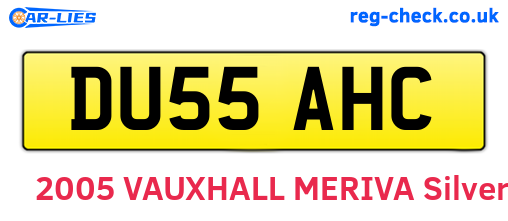 DU55AHC are the vehicle registration plates.