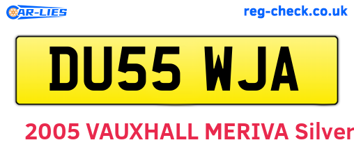 DU55WJA are the vehicle registration plates.