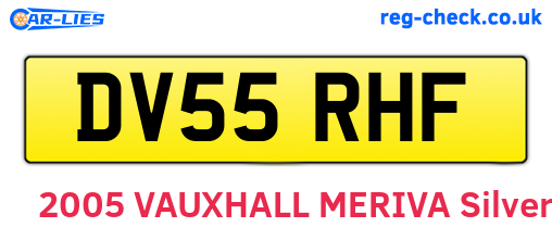DV55RHF are the vehicle registration plates.