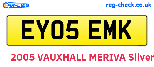 EY05EMK are the vehicle registration plates.