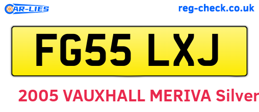 FG55LXJ are the vehicle registration plates.