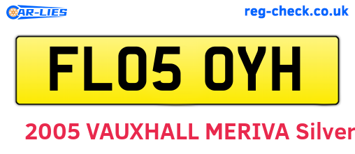 FL05OYH are the vehicle registration plates.
