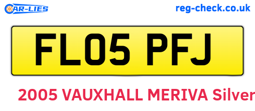 FL05PFJ are the vehicle registration plates.
