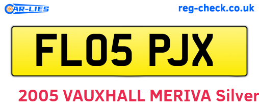 FL05PJX are the vehicle registration plates.