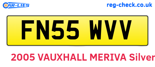 FN55WVV are the vehicle registration plates.