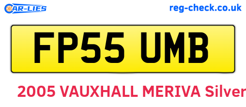 FP55UMB are the vehicle registration plates.