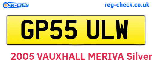 GP55ULW are the vehicle registration plates.